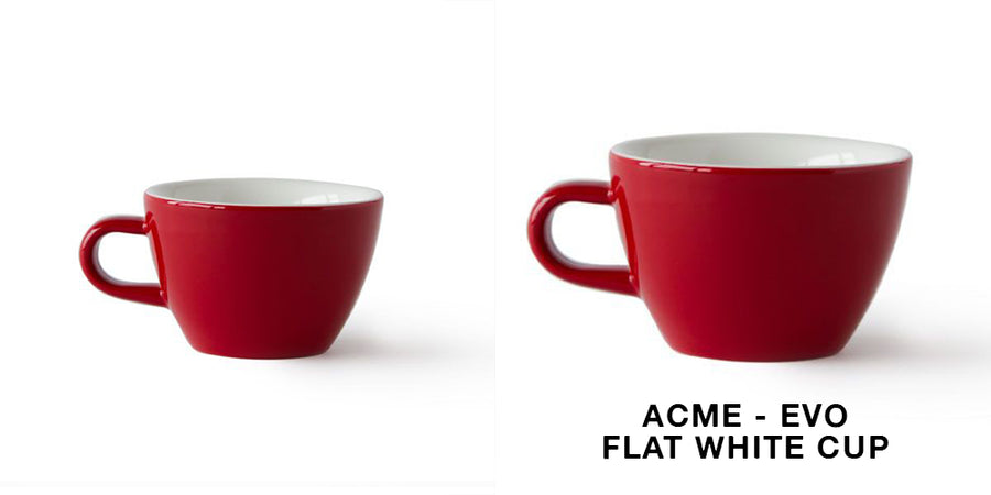 collection ACME EVO 150ML FLAT WHITE CUPS